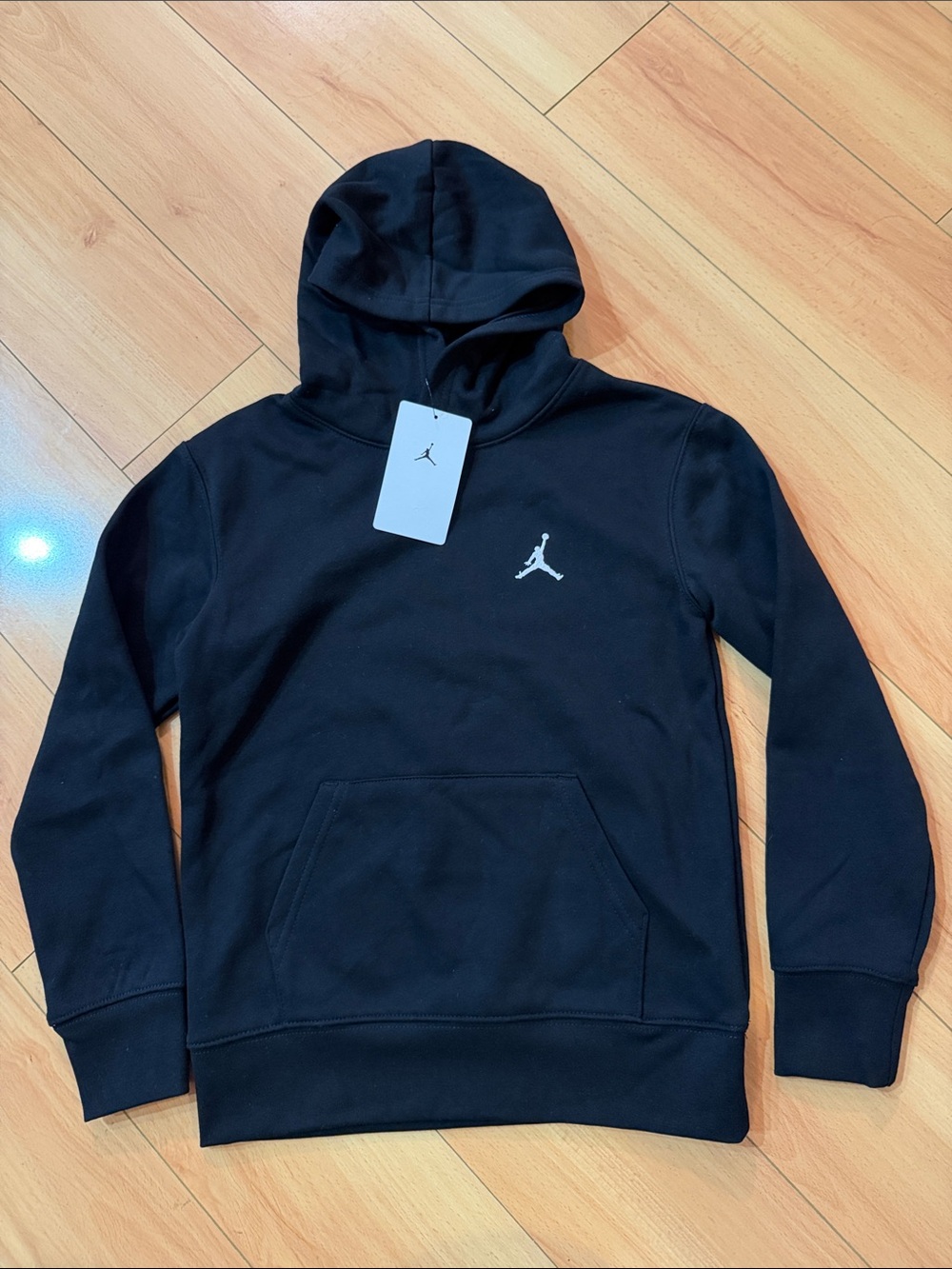 Jordan Black Pullover Hoodie with White Jumpman Logo